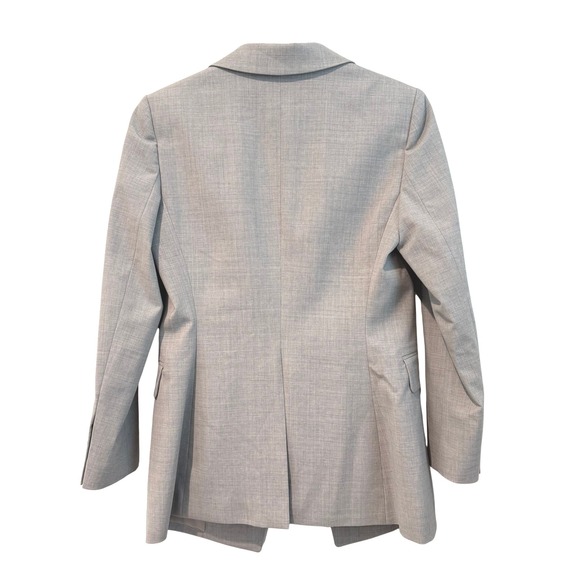 Theory Women Light Gray Wool Blend Classic Suit Blazer Sz 6 Lightweight Business - Picture 2 of 13